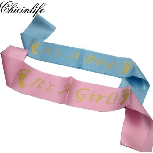 Chicinlife 1Pcs Its A Boy/Girl birthday sash Satin Ribbon Baby Shower Party gift Decoration supplies Free Shipping