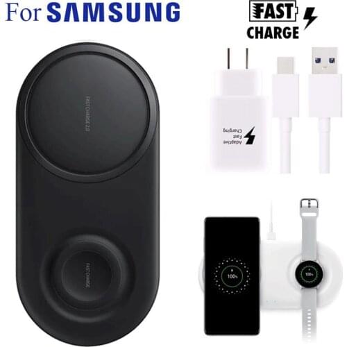 25W Fast Qi Wireless Charger Dual Pad For Samsung Galaxy S21 S20 Note 20 Ultra S10 Note10 Plus Gear Watch S4 S3 Charging Station