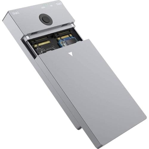 Rocketek M2 SSD Case NVME Enclosure Offline Clone/Duplicator Function M.2 to USB Type C 3.1 for NGFF PCIE M/B&M Key Box,US plug