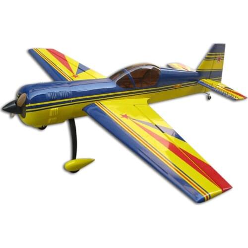 Wood RC Fixed Wing Gas Airplane 88.9in/2260mm SU-26 50cc 3D Aerobatic Wooden Flight Model Yellow