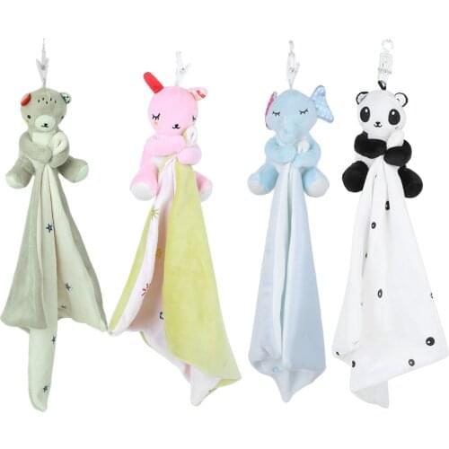 Baby Plush Stuffed Toys Cartoon Bear Bunny Soothe Appease Towel Appease Doll For Newborn Soft Comforting Towel Sleeping Toys