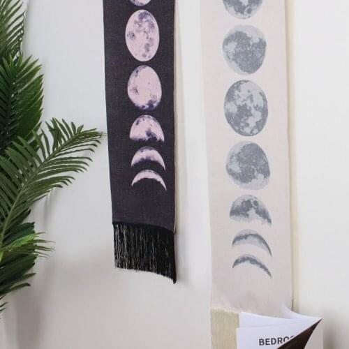 Moon Phases Tapestry Lunar Eclipse Changing Moon Phase Tapestry Wall Hanging Decor For Bedroom Living Room Dorm Room
