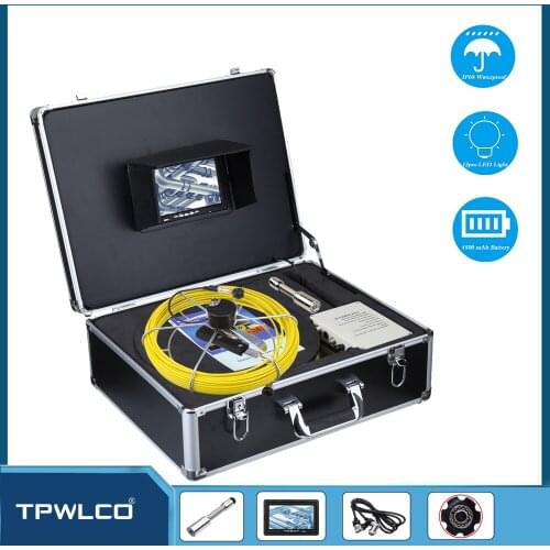 7 inch 23mm Industrial Pipe Endoscope Video Camera IP68 Waterproof HD 720P 12pcs LED Drain Sewer Inspection Lens
