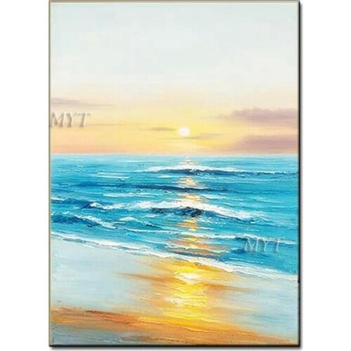 Sky And Sea At Different TimesAbstract Oil Painting Modern Hand-painted Wall Art Living Room Picture Home Decoration Painting