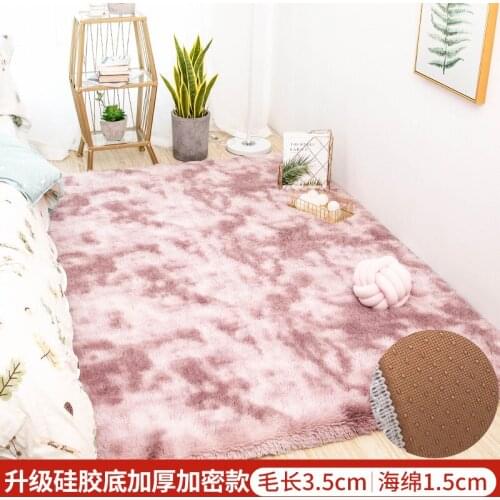 Carpet bedroom girl Nordic style living room plush carpet bedside bay window carpet lamb velvet shop cute