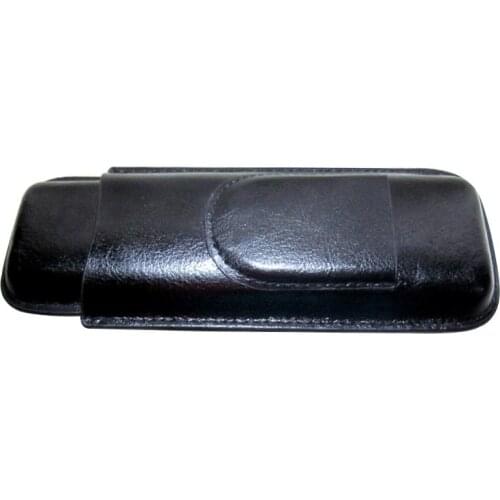 Leather Cigar Case Holster Mini Travel Humidor 2 Tube Cigar Case Cigarette Storage Bag Cigarette Accessories With Cutter Gift