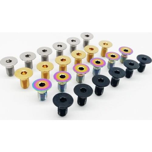 M5x10mm Titanium Ti Countersunk Hexagon Socket Head Bike Screw Bolt 6Pcs