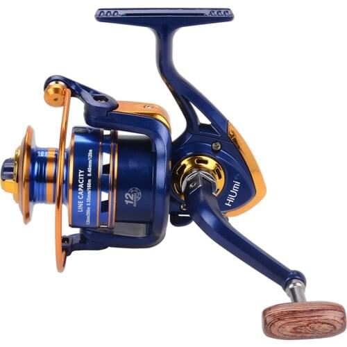 HiUmi 5.2 : 1 Metal Spool 12BB Spinning Reel Ultra-thin Pesca Carrete Exchangable Foldable Handle Fishing Reel