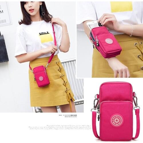 2021New Mini Crossbody Mobile Phone Shoulder Bag Pouch Case Belt Women Handbag Purse Wallet Pouch Shoulder Mobile Phone Bag