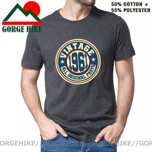 Fashion 60s Brand Apparel Vintage 1961 All Original Parts T Shirt men Retro Classic 1965 T-Shirt Father Husband Birthday tshirts