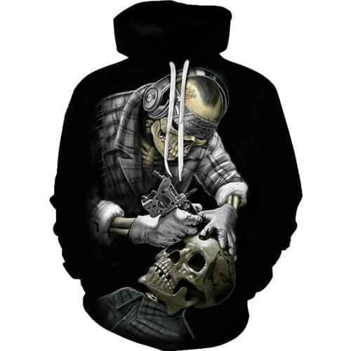 2020 autumn selling new Skull Hoodies 3D Hoodies Men Tracksuits Fashion Casual Streetwear Hoodies