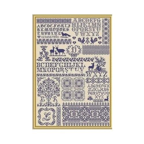 Cross Stitch Kit Embroidery Homfun Craft Bears Cross Stich Painting Joy Sunday Christmas Decorations For Home