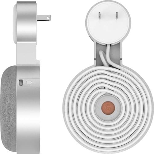 For Google Home Mini Wall Mount Holder Caremoo Space-Saving Design Outlet Mount, Perfect Cord Management for Google Home Mini