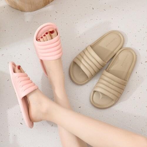 Unisex Summer Women Home Slippers Floor Flat Shoes Indoor Eva Flip Flops Female Non-slip Men Bathroom Indoor Slippers Sandals