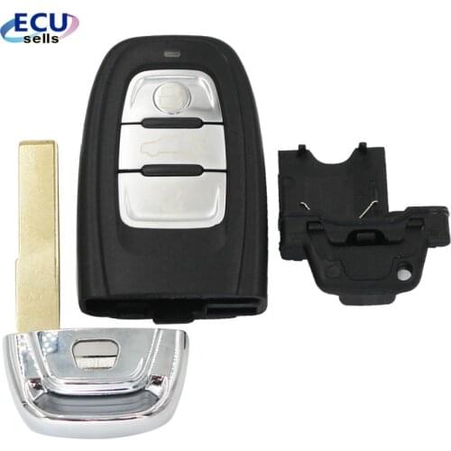 Replace Smart Remote Key Shell Case Fob 3 Button for Audi A3 A4 A5 A6 Q5 Q8 S4 S5 with Logo