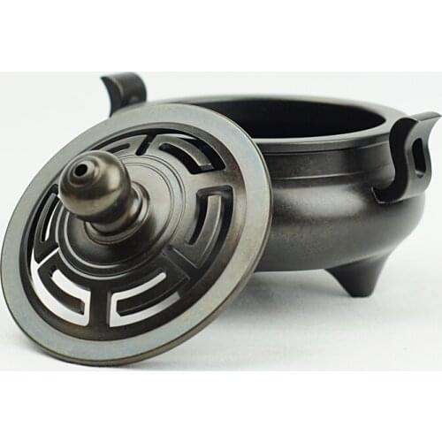 Taiwan incense burner copper refined copper machined-style incense Buddha sunk at home sandalwood oil burner