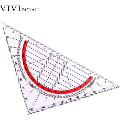 Vividcraft Functional Plastic Triangle Ruler Patchwork Ruler School Measurment Regua Angle Kids Tools Stationery For Patchw L9P4