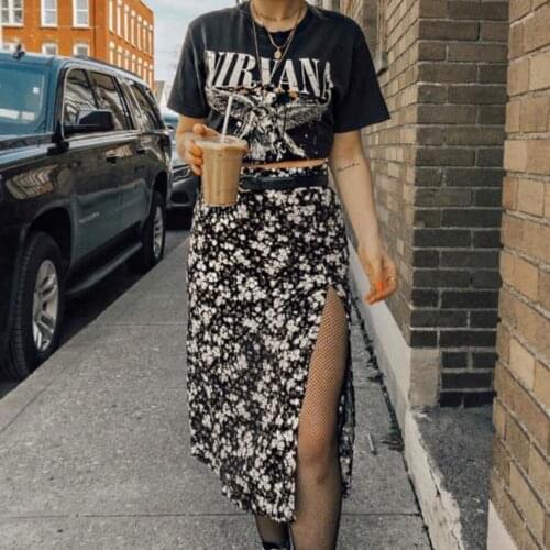 Sexy Leopard Print Summer Skirt Women Split High Waist Floral Skirts Fashion Tight Open Beach Wraps Casual Skirts Flower Clothes