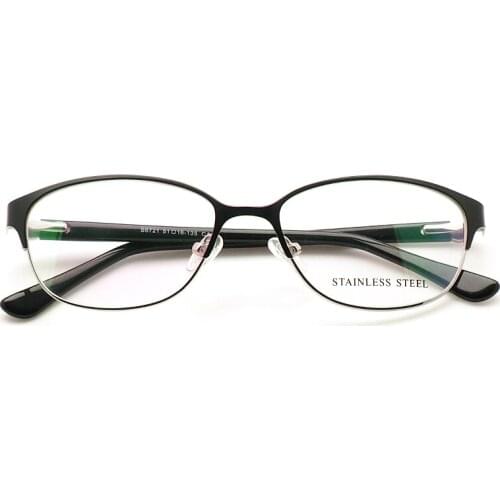 YOUTOP Full-rim Womens Classic Optical Frames Myopia Eye glasses Stainless Steel Cateye Eyeglasses Copper S6721