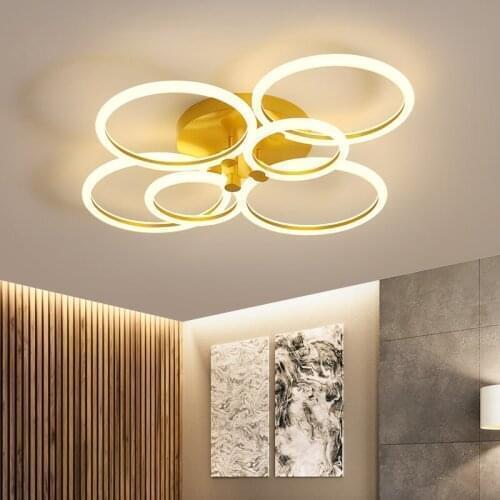 Gold/Black Finished modern led chandelier lighting for living room bedroom study Adjustable New Led Pendant Lamp Kitchen Lustre