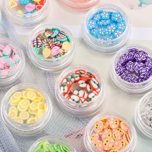 12 Bottles/Pack Resin Filling Glitter Soft Clay Mini Flower Fruit Animal for Epoxy Resin Jewelry Crafts Epoxy Mold Nail Art Tool