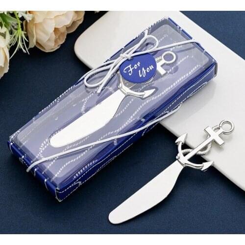 20 Pieces/lot) Beach Themed Wedding giveaways of Anchor Spreader favors for Butter Wedding and Party decoration gifts