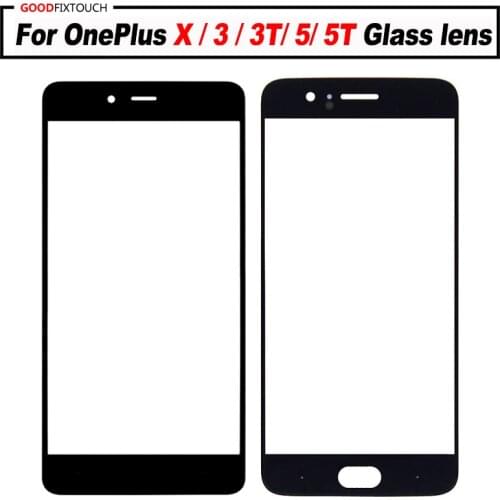 AAA quality For OnePlus X/3/3T/5/5T E1001 A3000 A3003 A5000 A5010 One plus Front Glass Lens Screen Panel Cover Replace