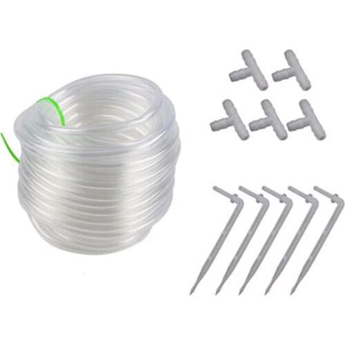 Automatic Watering Device Quick Connector Tee Cross Plug Connector 5m Water Hose Drip Arrow Irrigation System Accessories