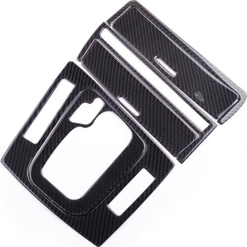 Car Carbon Fiber Console Gear Shift Box Panel Ashtray Cover Trim Fit for BMW E46 1998-2000 2001 2002 2003 2004 2005 LHD