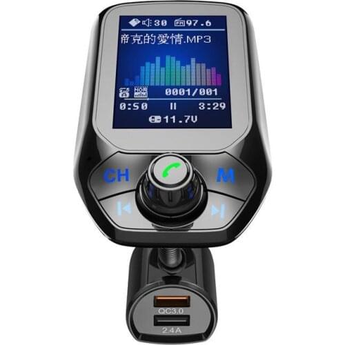 Car MP3 Player Bluetooth Cigarette Lighter Charger Auto Dual USB Charge Vehicle Hand-free Music Car QC 3.0 Charger 12V Socket