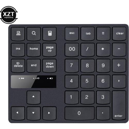 USB 2.4G Wireless Keyboard 35 Keys Buttons Multimedia Quiet Keypad Charging Number Digital Numpad For Laptop PC Office Supplies