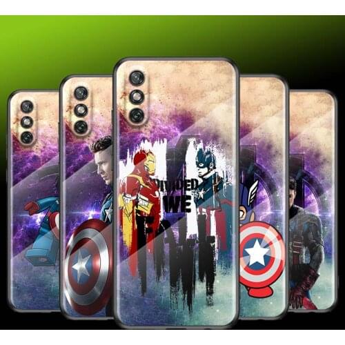 Tempered Glass Cover Art Hero Captain For Huawei Y6 Y7 Y9 Y5P Y6P Y8S Y8P Y9A P Smart Z 2019 2020 2021 Phone Case
