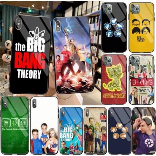 The Big Bang Theory DIY Painted Bling Phone Case Tempered Glass For iPhone 11 Pro XR XS MAX 8 X 7 6S 6 Plus SE 2020 case
