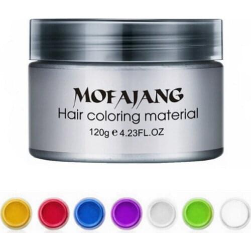 Color Hair Wax Styling Pomade Silver Grandma Grey Temporary Dye Disposable Fashion Festival Celebrate Molding Coloring Mud Cream