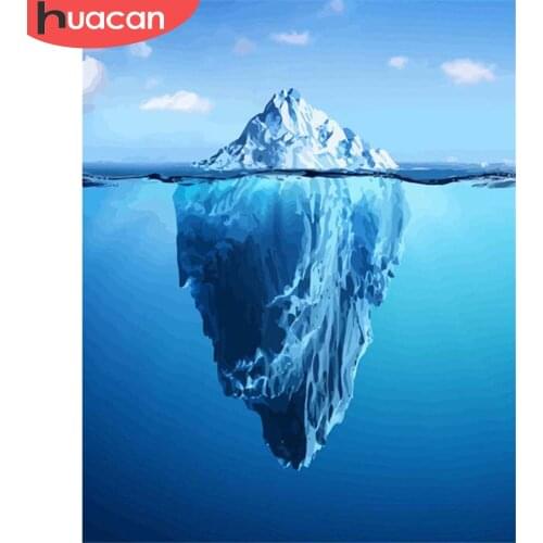 HUACAN DIY Pictures By Number Mountain Kits Drawing On Canvas Painting By Numbers Animal Hand Painted Paintings Gift Home Decor