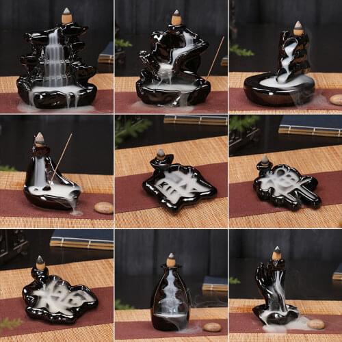 Creative Home Decor Backflow Stick Incense Burner Ceramic Censer Home Decoration Use In Home Teahouse