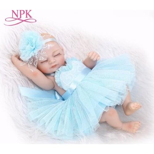 NPK 10 inch Reborn Doll Vinyl Gift Baby Silicone Mini Dolls Lifelike Baby Newborn Handmade Realistic bath toys for girls