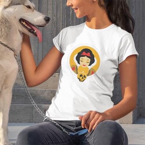 Summer New Products Snow White Cartoon Printing Women T-shirts Disney Dropship Color Fashion Outdoor T Shirts Female Comfortable
