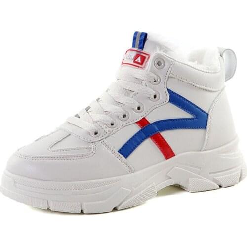 2021 New Winter Women Snow Boots Woman Ankle Boots Female Leather Outdoor Keep Warm Platform Boots Lace-Up Plus Thicken Bottes