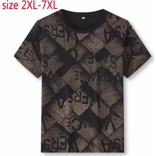 New Arrival Summer Men Fashion Casual Round Neck Printed Short Sleeve O-neck Knitted T Shirt Plus Size XL2XL 3XL 4XL 5XL 6XL 7XL