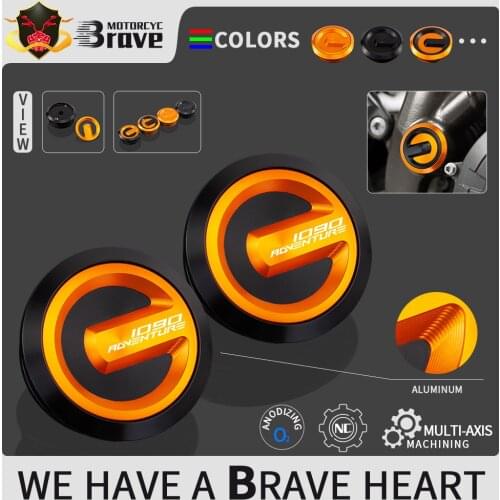 Orange Black Motorcycle Frame Hole Cover Insert Plug Cap For KTM 1090 Adventure 2017 2018 2019 1090 ADV 1090ADV 1090adventure