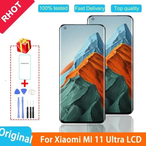 6.81" Original AMOLED LCD Display for Xiaomi Mi 11 Ultra LCD touch screen Digitizer assembl For Mi 11 Pro Display Replacement