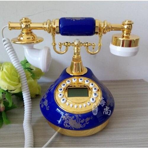 Genuine blue wind blue and white porcelain European Garden Ceramic antique telephone fashion cute home phone