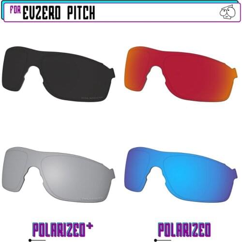 EZReplace Polarized Replacement Lenses for - Oakley EVZero Pitch Sunglasses - BkSrP Plus-RedBlueP