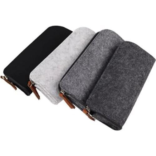 Portable Students Flat Pen Bag Pencil Case Zipper Storage Stationery Organizer