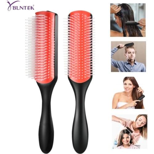 YBLNTEK Hair Comb 9 Rows Styling Hair Brush Straight Curly Hair Detangling Brush Scalp Massage Hairbrush for Women Home Salon