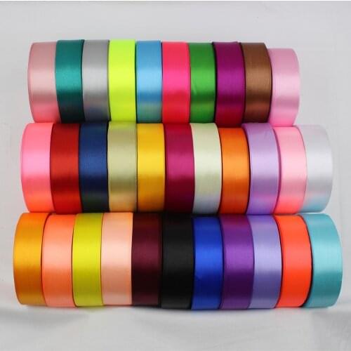 16695-B, 25mm 32 color can choose 25 Yards Silk Satin Ribbon , Wedding decorative ribbons, gift wrap, DIY handmade materials