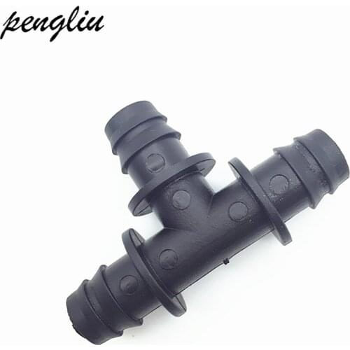 DN 16 Barbed Tee Connectors For Irrigation Hose Water Pipe Joints Watering System Parts 10pcs-pack IT152