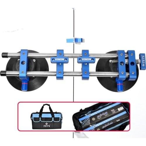 Large slab tensioning leveler dense seam paving vacuum suction cup regulator rock slab countertop seamless splicing tool