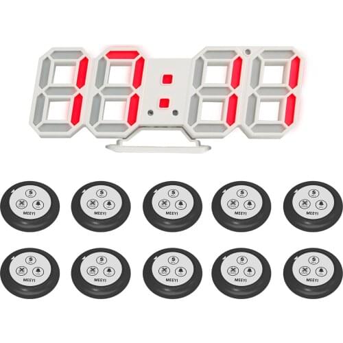 W611-48x/y-b13 visitor waiter restaurant food court table call system 10 buttons and 1 display